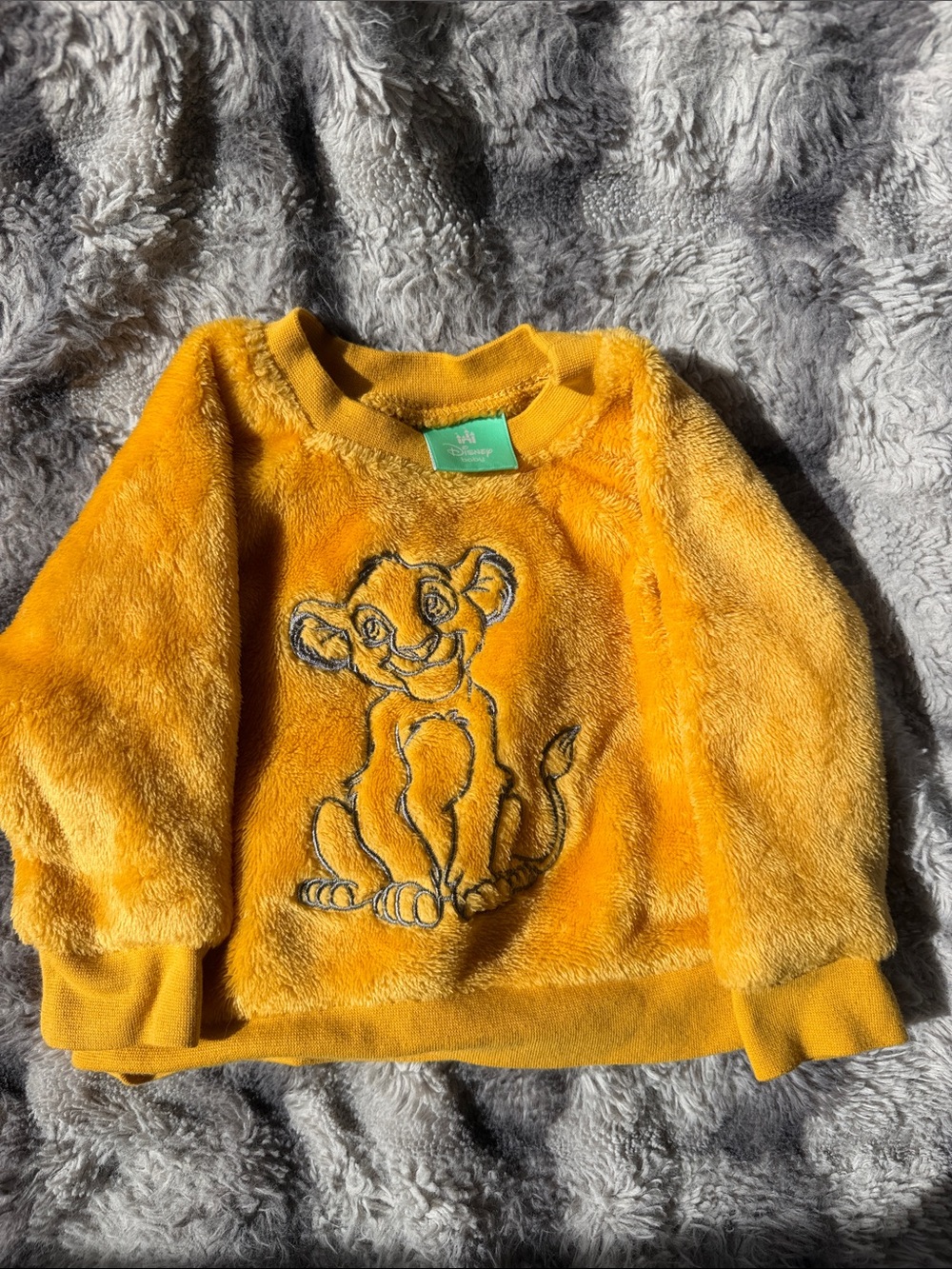 Disney Kids Plush Simba Sweatshirt - Yellow